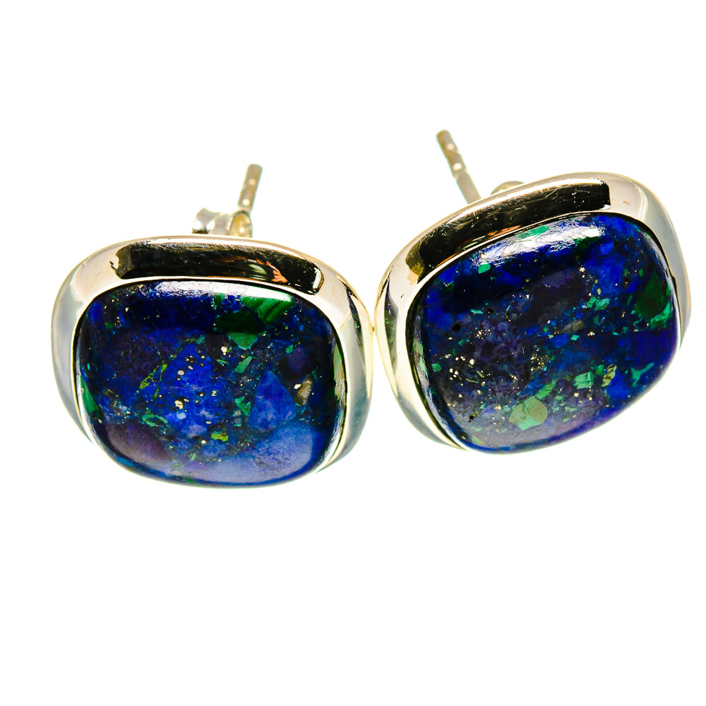 Malachite In Chrysocolla Earrings handcrafted by Anasilvercos - EARR416203