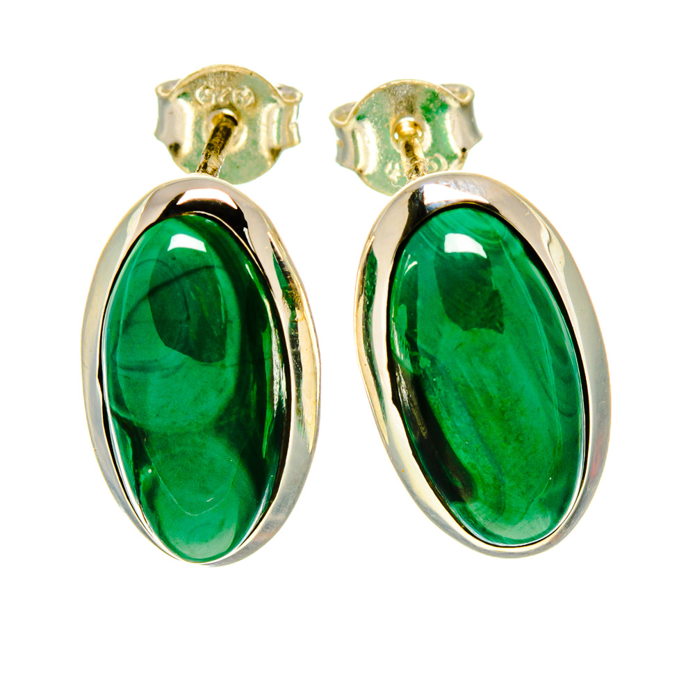 Malachite Earrings handcrafted by Anasilvercos - EARR416206