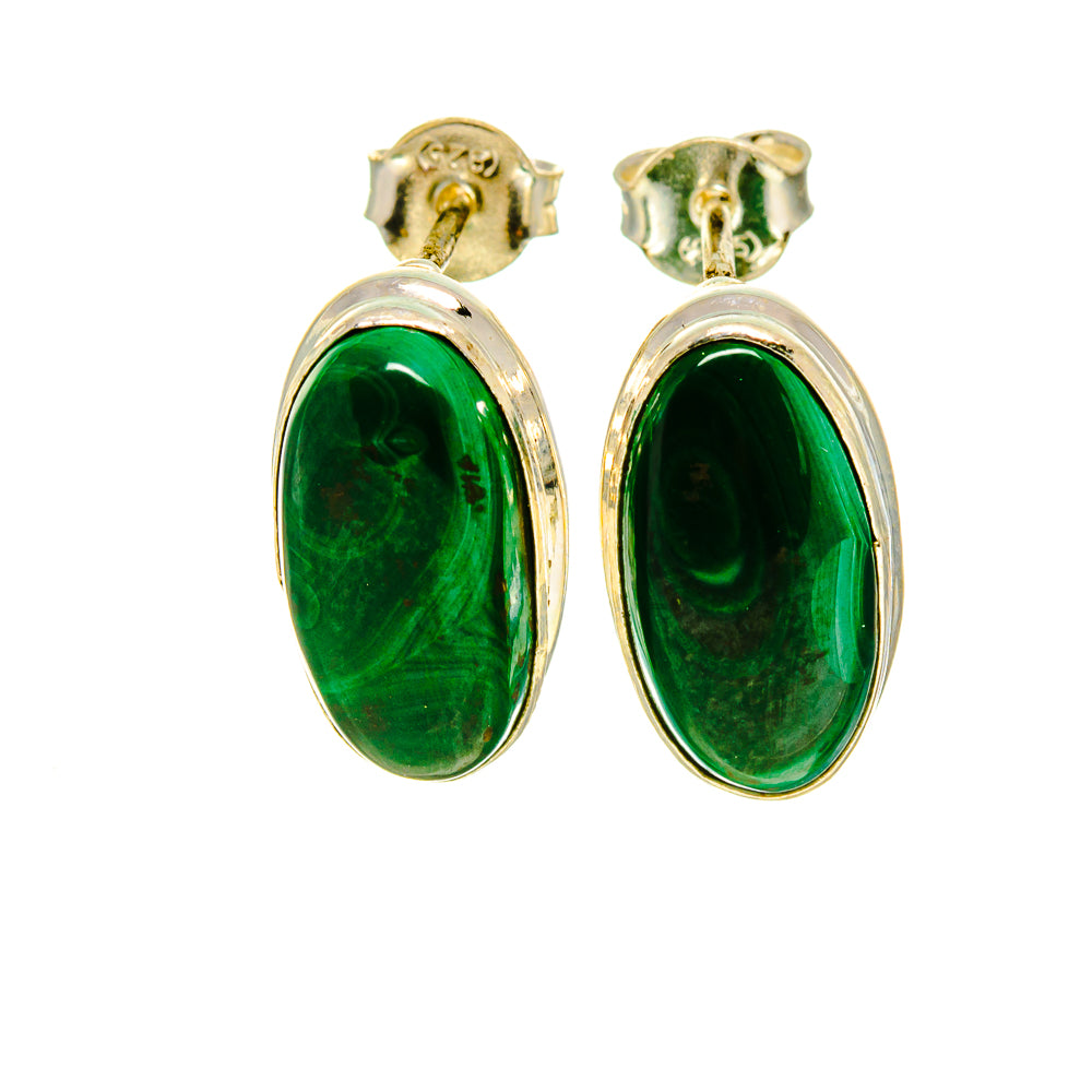 Malachite Earrings handcrafted by Anasilvercos - EARR416213