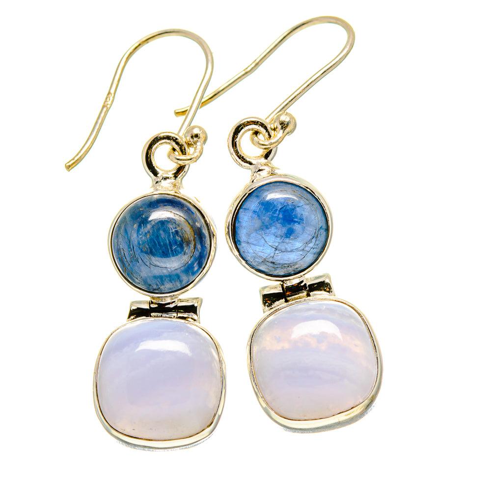 Blue Lace Agate Earrings handcrafted by Anasilvercos - EARR416223