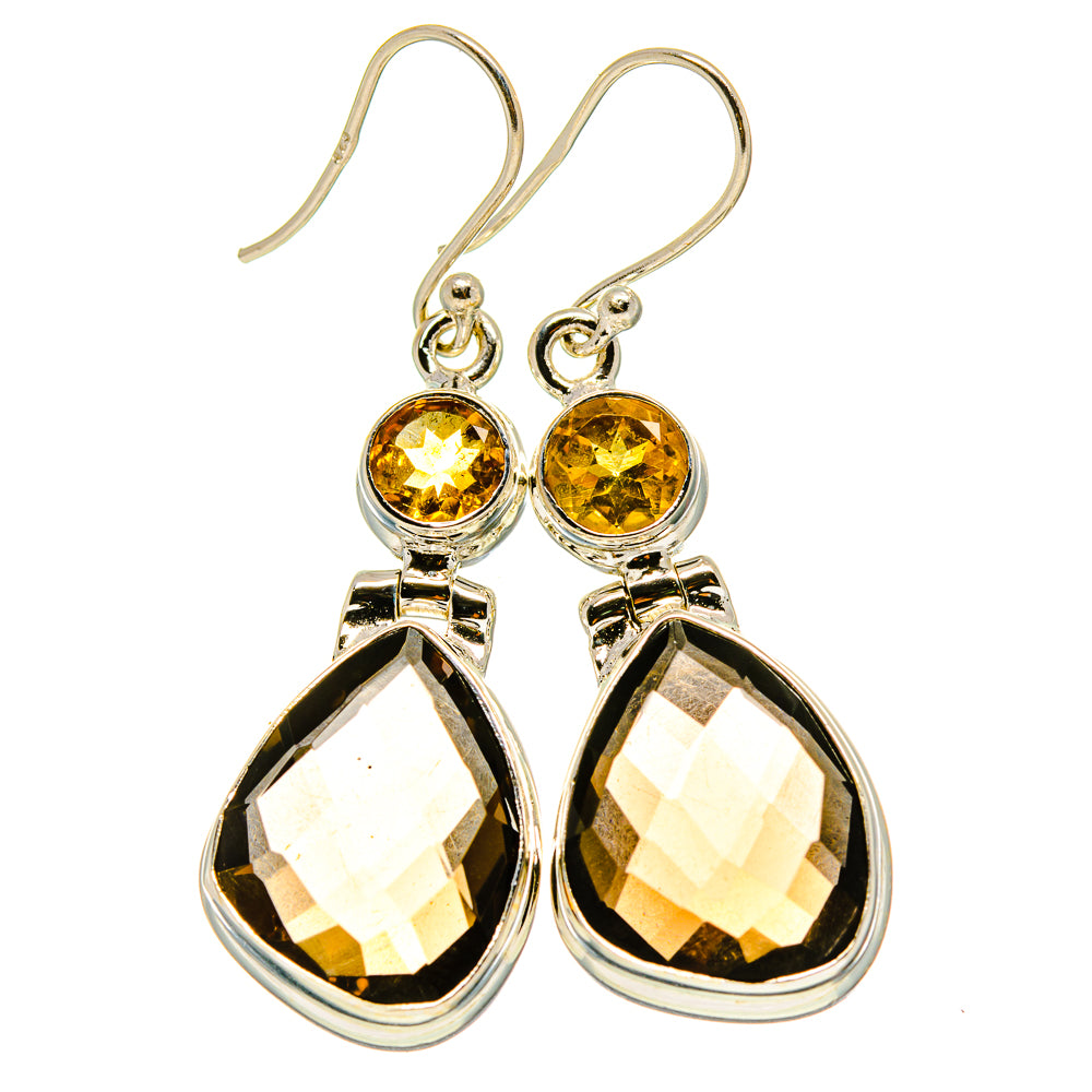 Smoky Quartz Earrings handcrafted by Anasilvercos - EARR416233