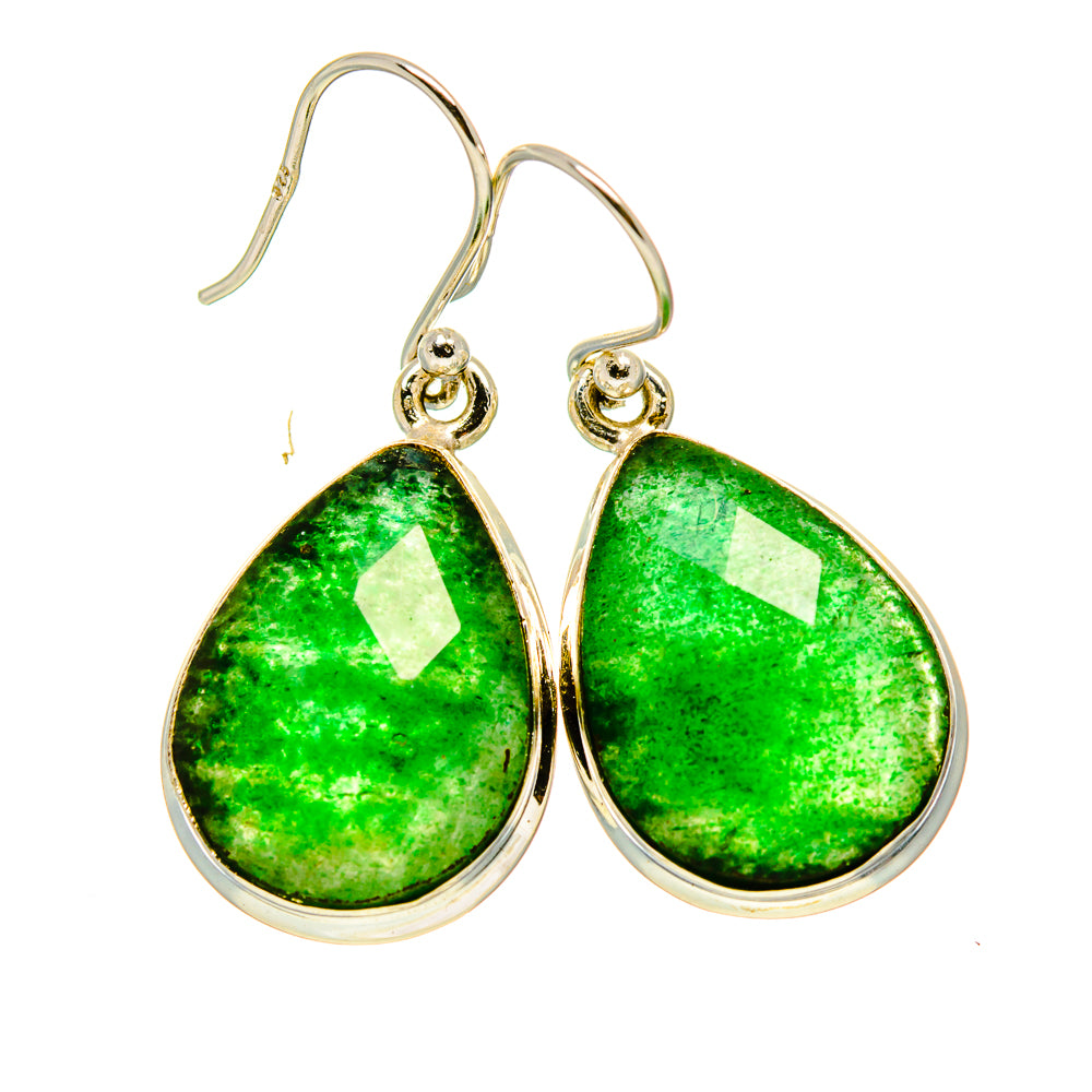 Green Aventurine Earrings handcrafted by Anasilvercos - EARR416237