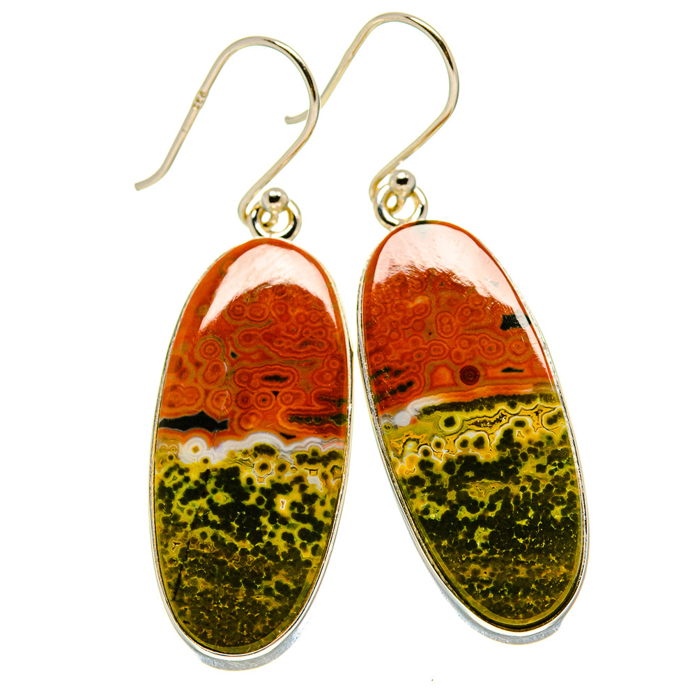 Ocean Jasper Earrings handcrafted by Anasilvercos - EARR416253