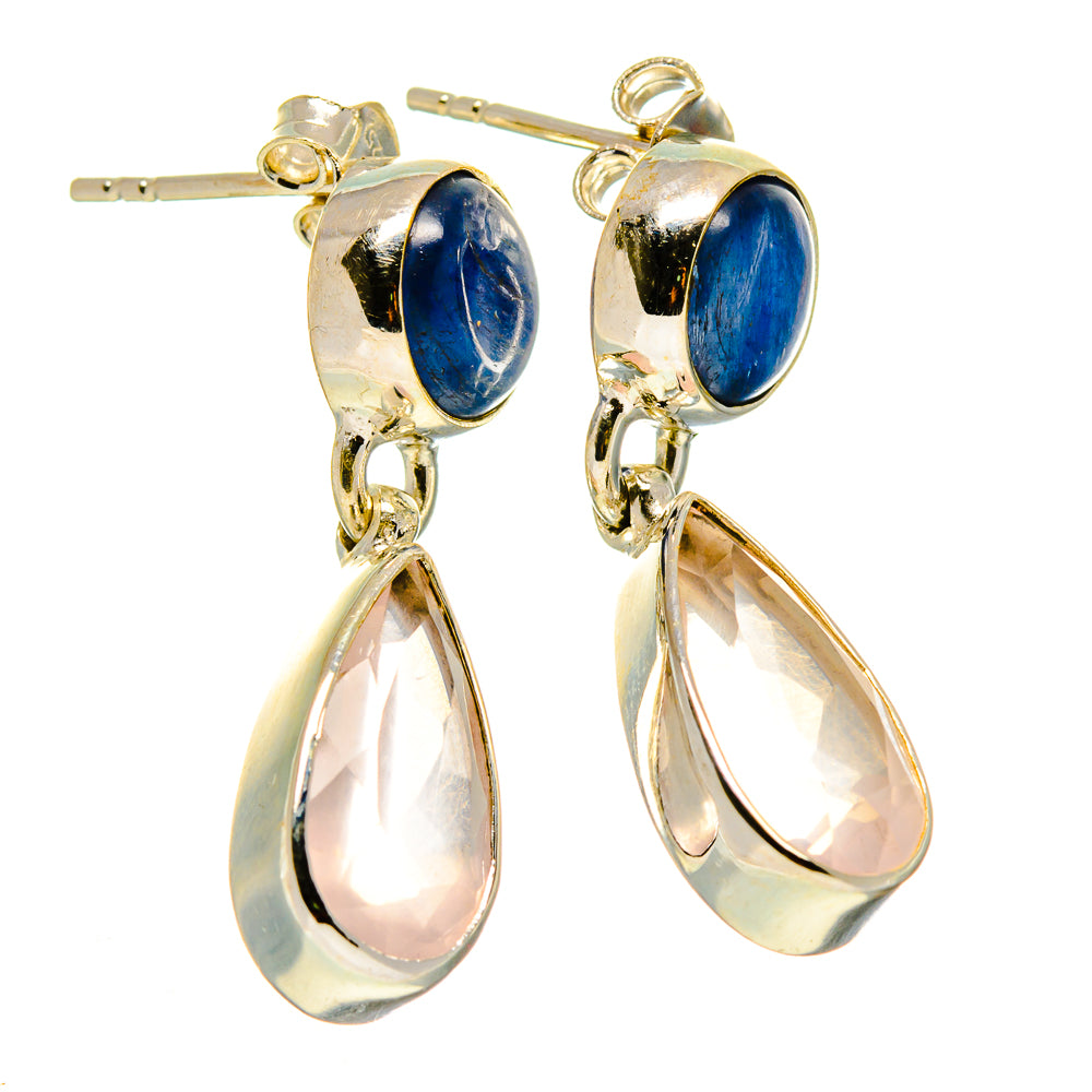 Rose Quartz Earrings handcrafted by Anasilvercos - EARR416280