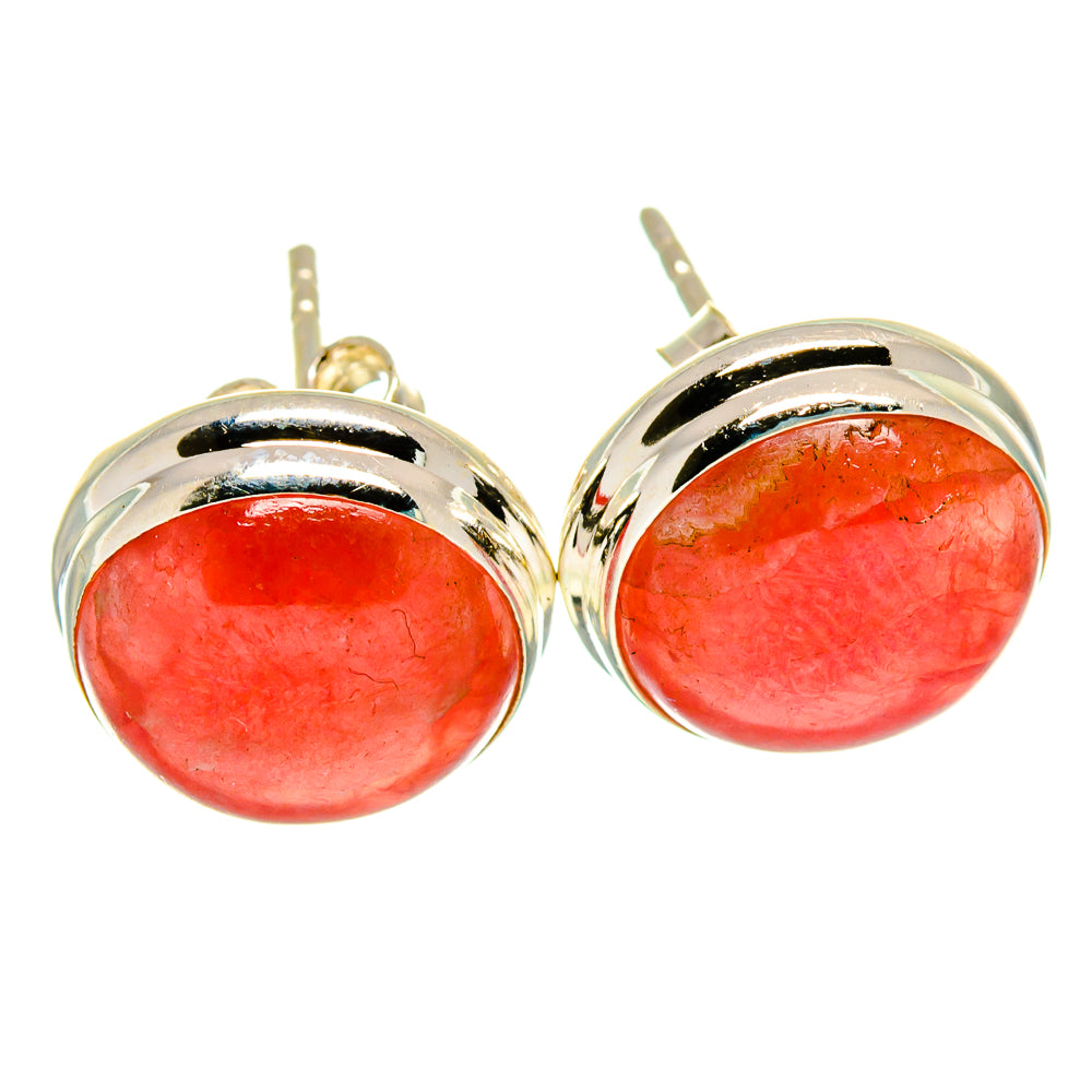 Rhodochrosite Earrings handcrafted by Anasilvercos - EARR416282