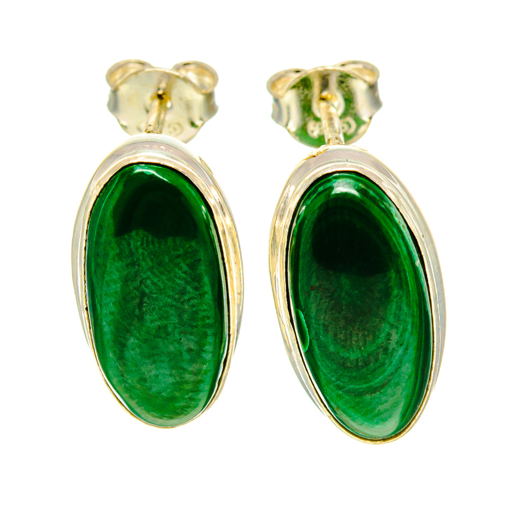 Malachite Earrings handcrafted by Anasilvercos - EARR416285