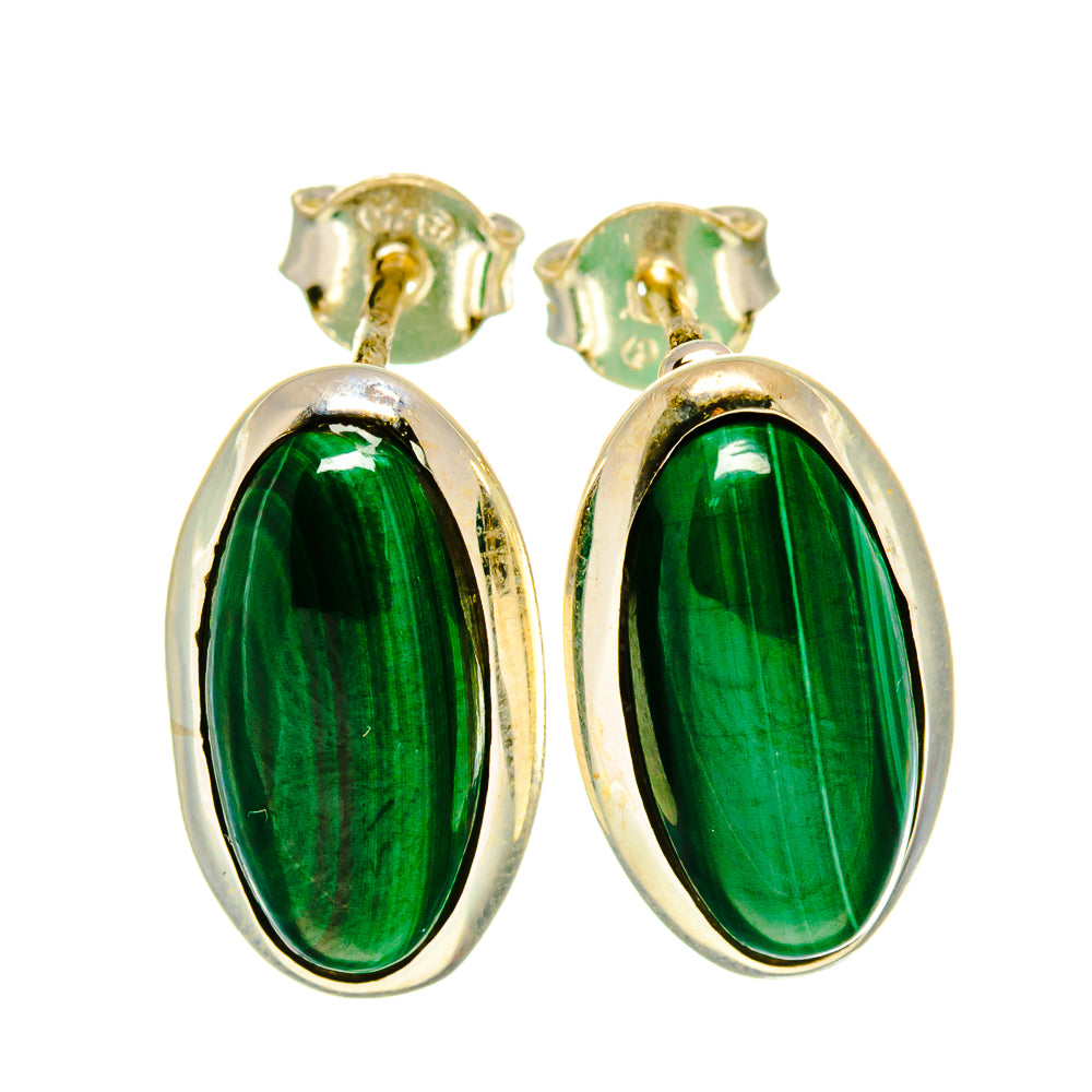 Malachite Earrings handcrafted by Anasilvercos - EARR416293