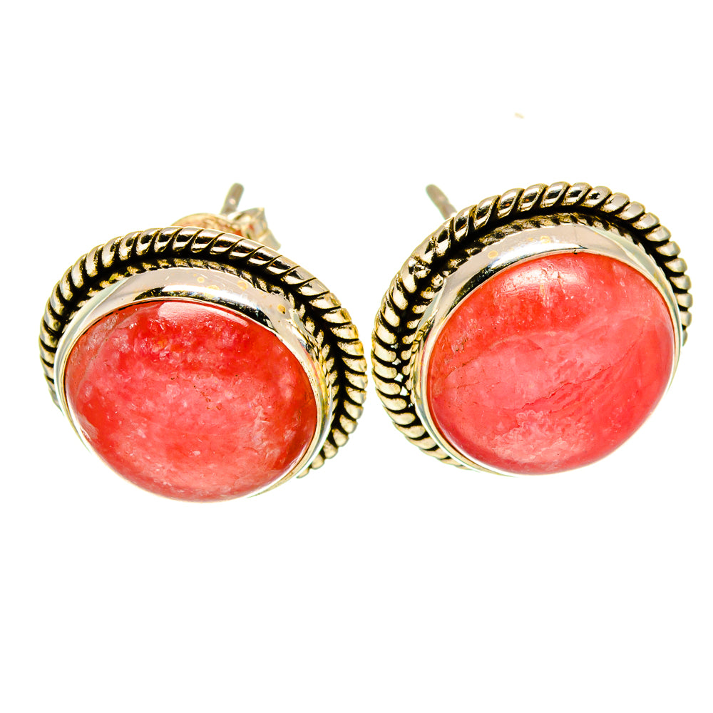 Rhodochrosite Earrings handcrafted by Anasilvercos - EARR416296