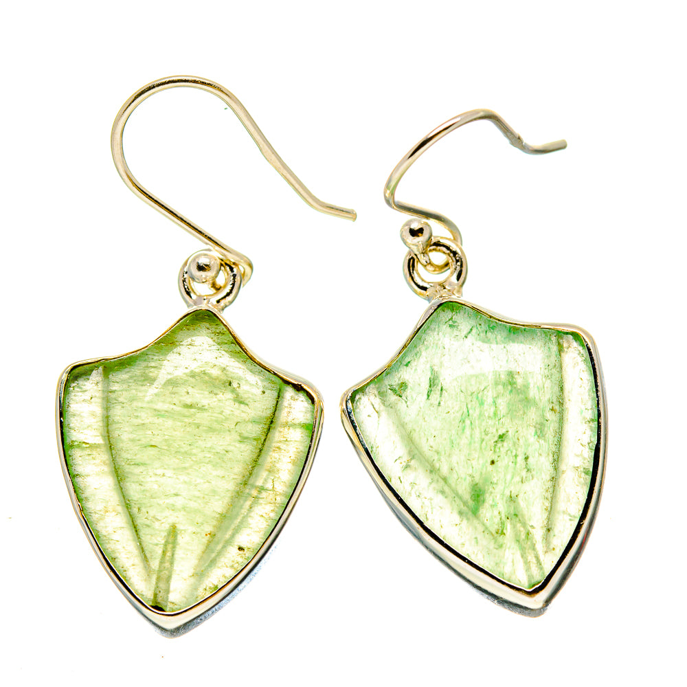Prehnite Earrings handcrafted by Anasilvercos - EARR416302
