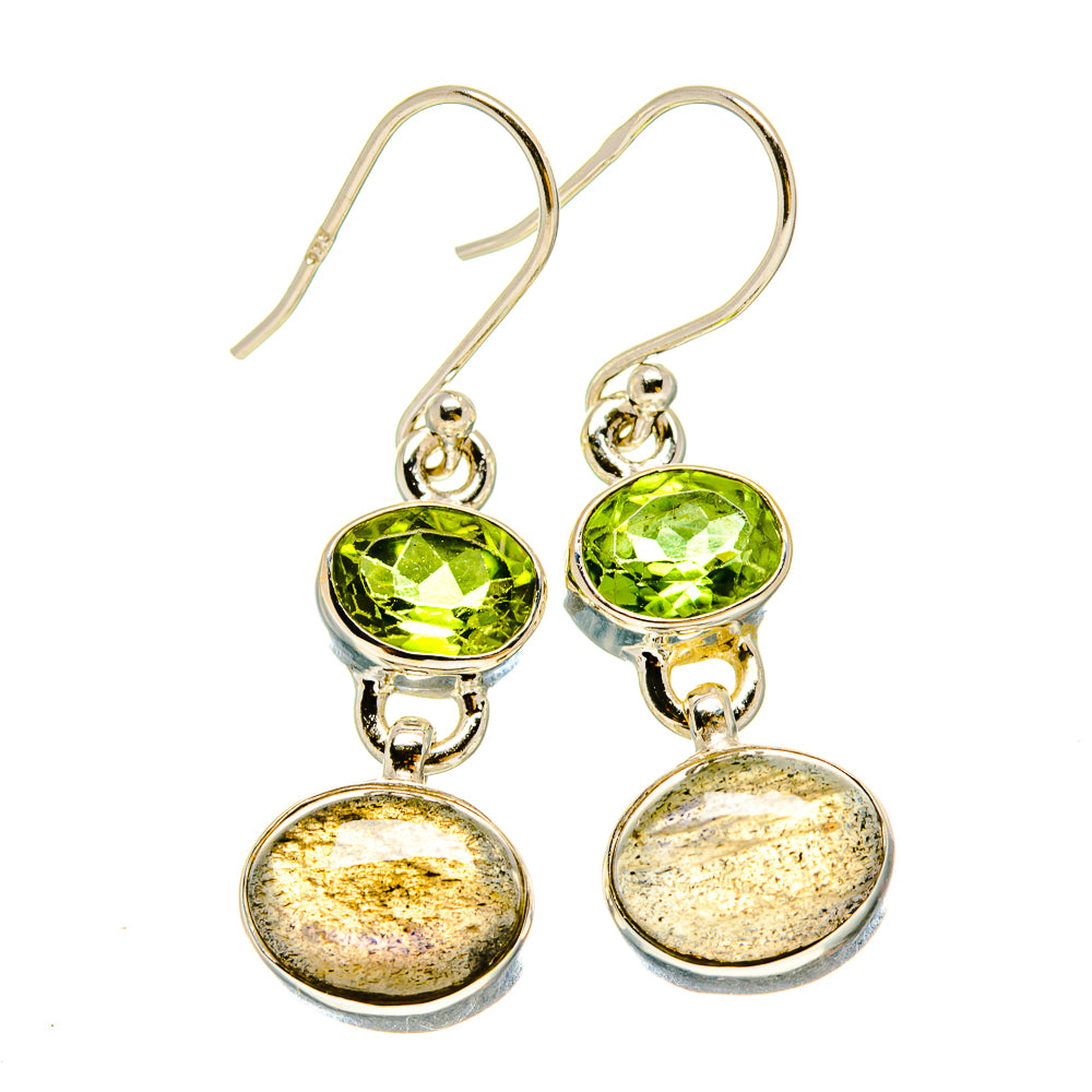 Labradorite, Peridot Earrings handcrafted by Anasilvercos - EARR416317