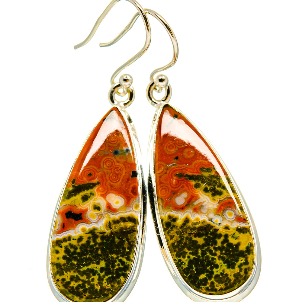Ocean Jasper Earrings handcrafted by Anasilvercos - EARR416321