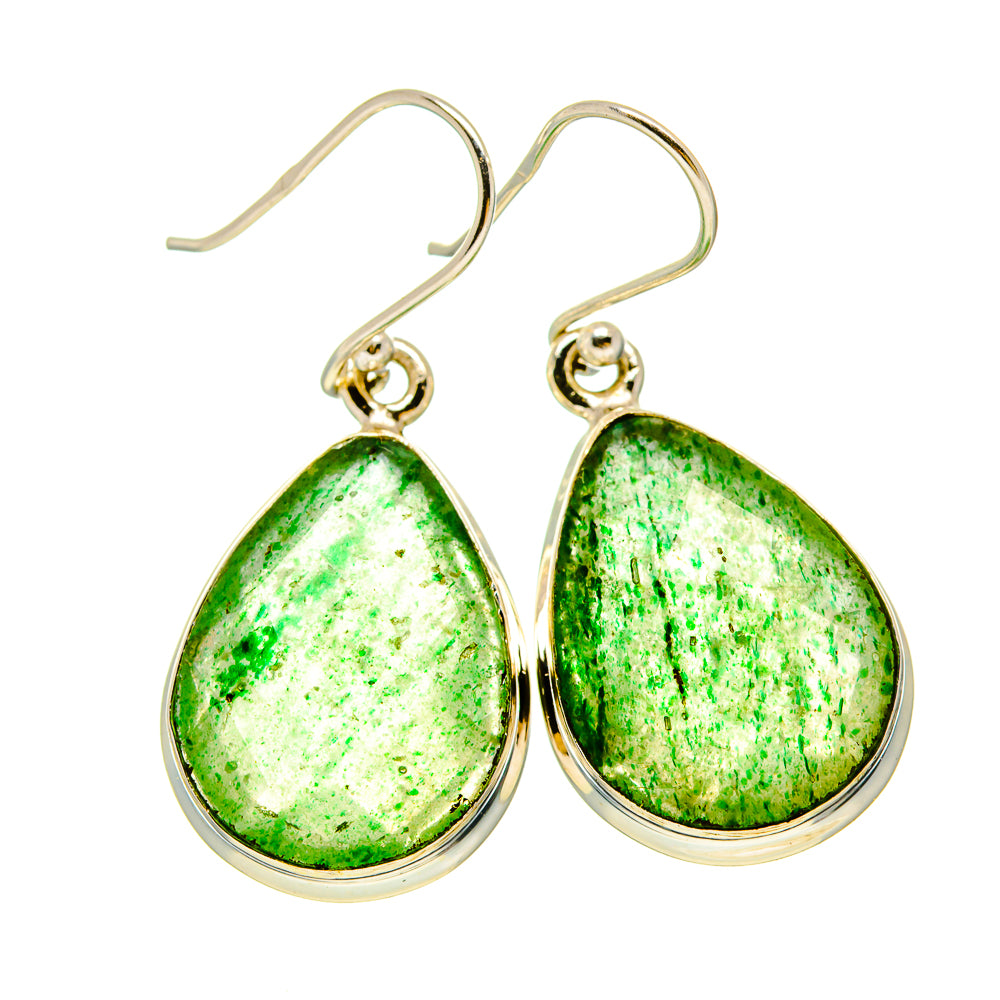 Green Aventurine Earrings handcrafted by Anasilvercos - EARR416322