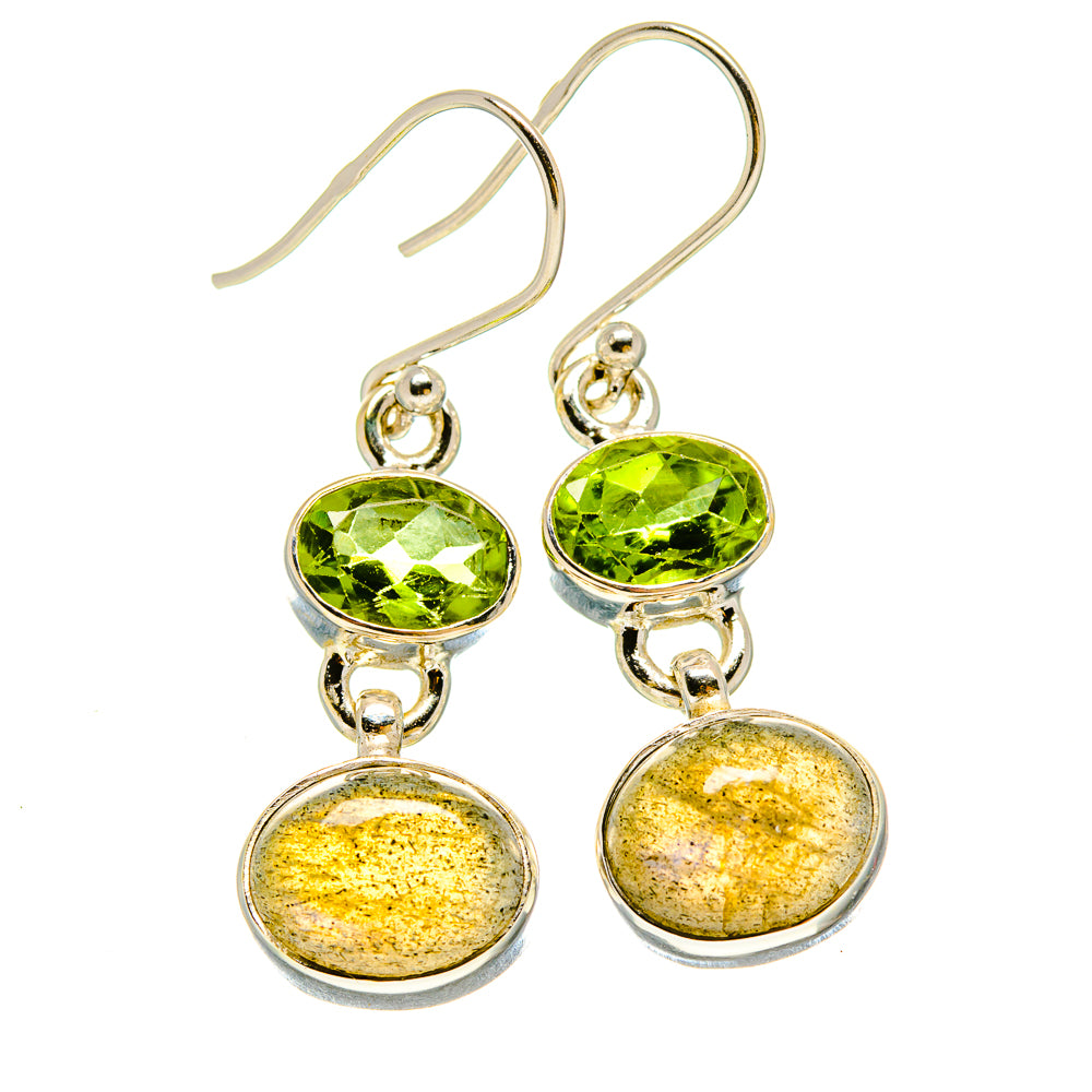 Labradorite, Peridot Earrings handcrafted by Anasilvercos - EARR416329