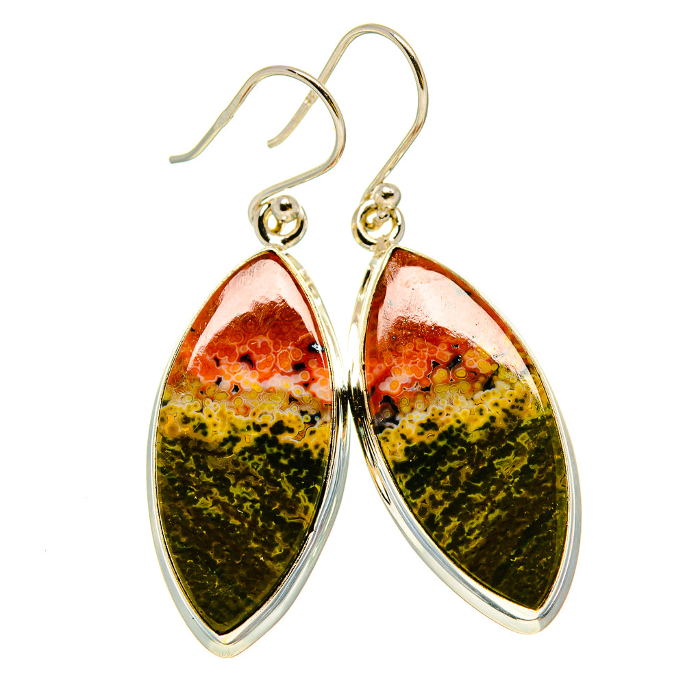 Ocean Jasper Earrings handcrafted by Anasilvercos - EARR416342
