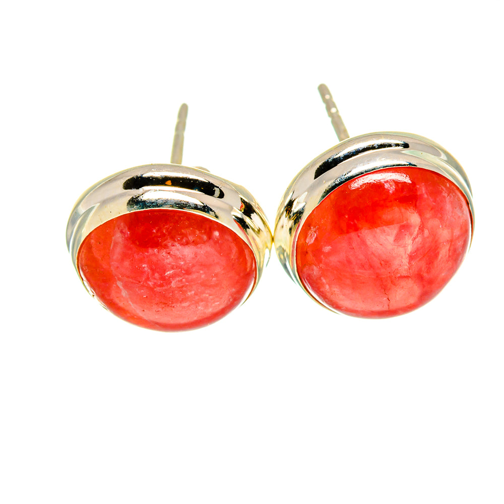Rhodochrosite Earrings handcrafted by Anasilvercos - EARR416355