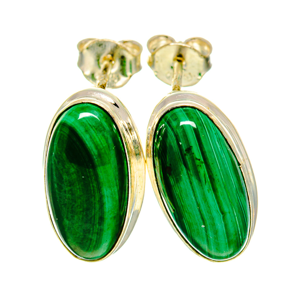 Malachite Earrings handcrafted by Anasilvercos - EARR416363