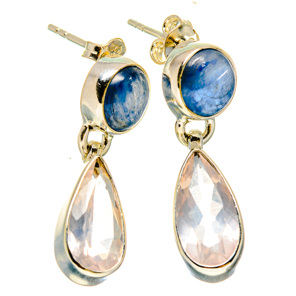 White Quartz, Kyanite Earrings handcrafted by Anasilvercos - EARR416364
