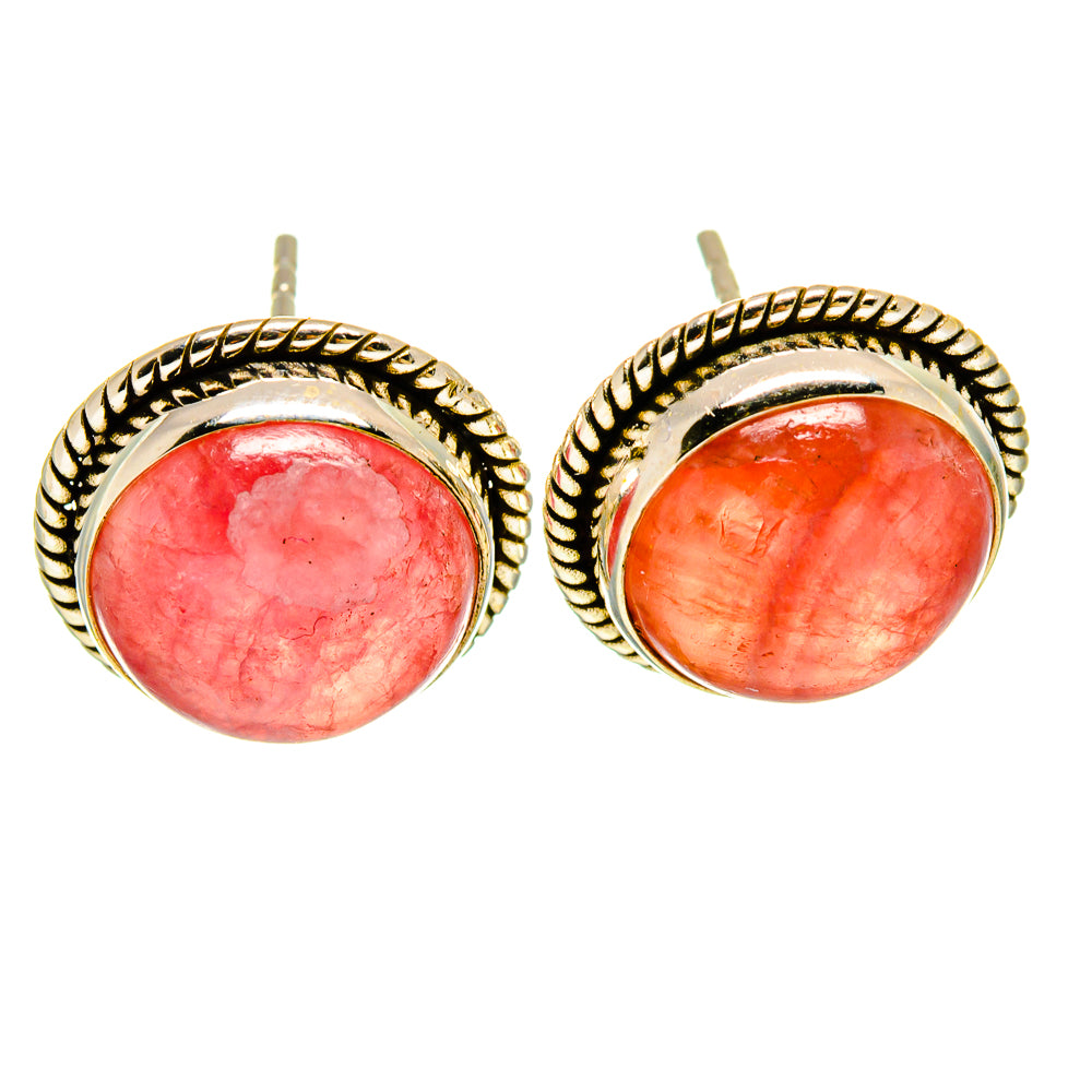 Rhodochrosite Earrings handcrafted by Anasilvercos - EARR416366