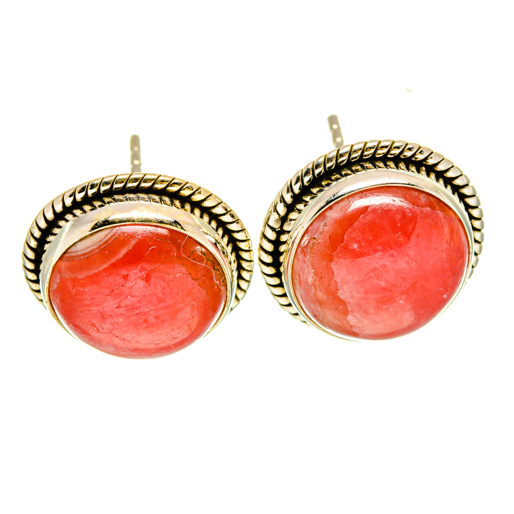 Rhodochrosite Earrings handcrafted by Anasilvercos - EARR416378