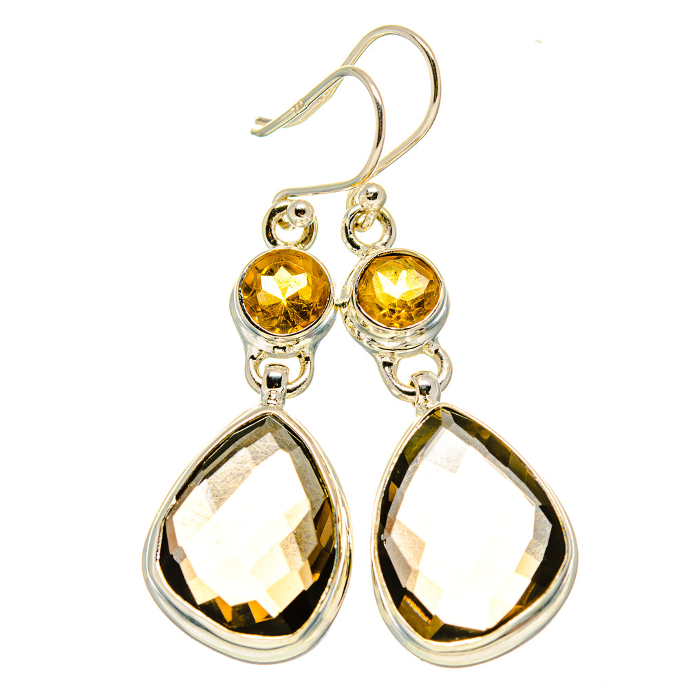 Smoky Quartz Earrings handcrafted by Anasilvercos - EARR416388