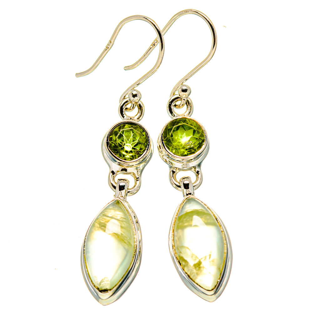 Prehnite Earrings handcrafted by Anasilvercos - EARR416396