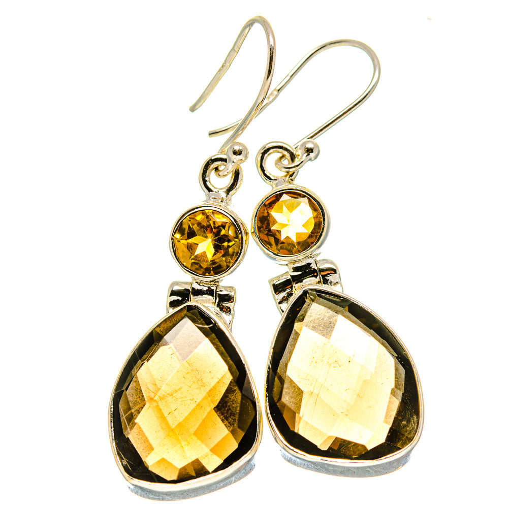 Smoky Quartz Earrings handcrafted by Anasilvercos - EARR416404