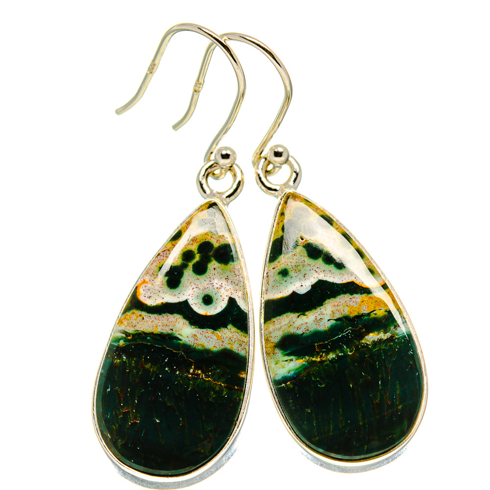 Ocean Jasper Earrings handcrafted by Anasilvercos - EARR416408