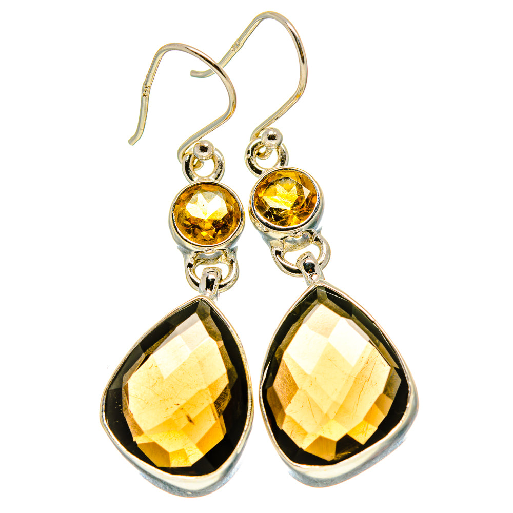 Smoky Quartz Earrings handcrafted by Anasilvercos - EARR416409