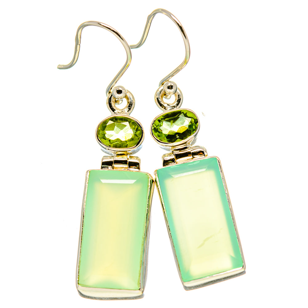 Aqua Chalcedony Earrings handcrafted by Anasilvercos - EARR416412
