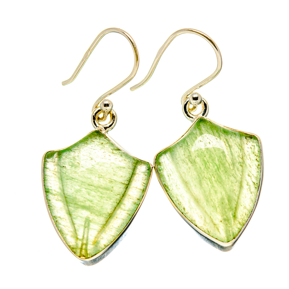 Prehnite Earrings handcrafted by Anasilvercos - EARR416415