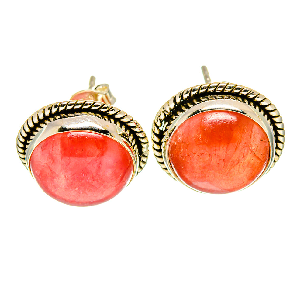 Rhodochrosite Earrings handcrafted by Anasilvercos - EARR416435