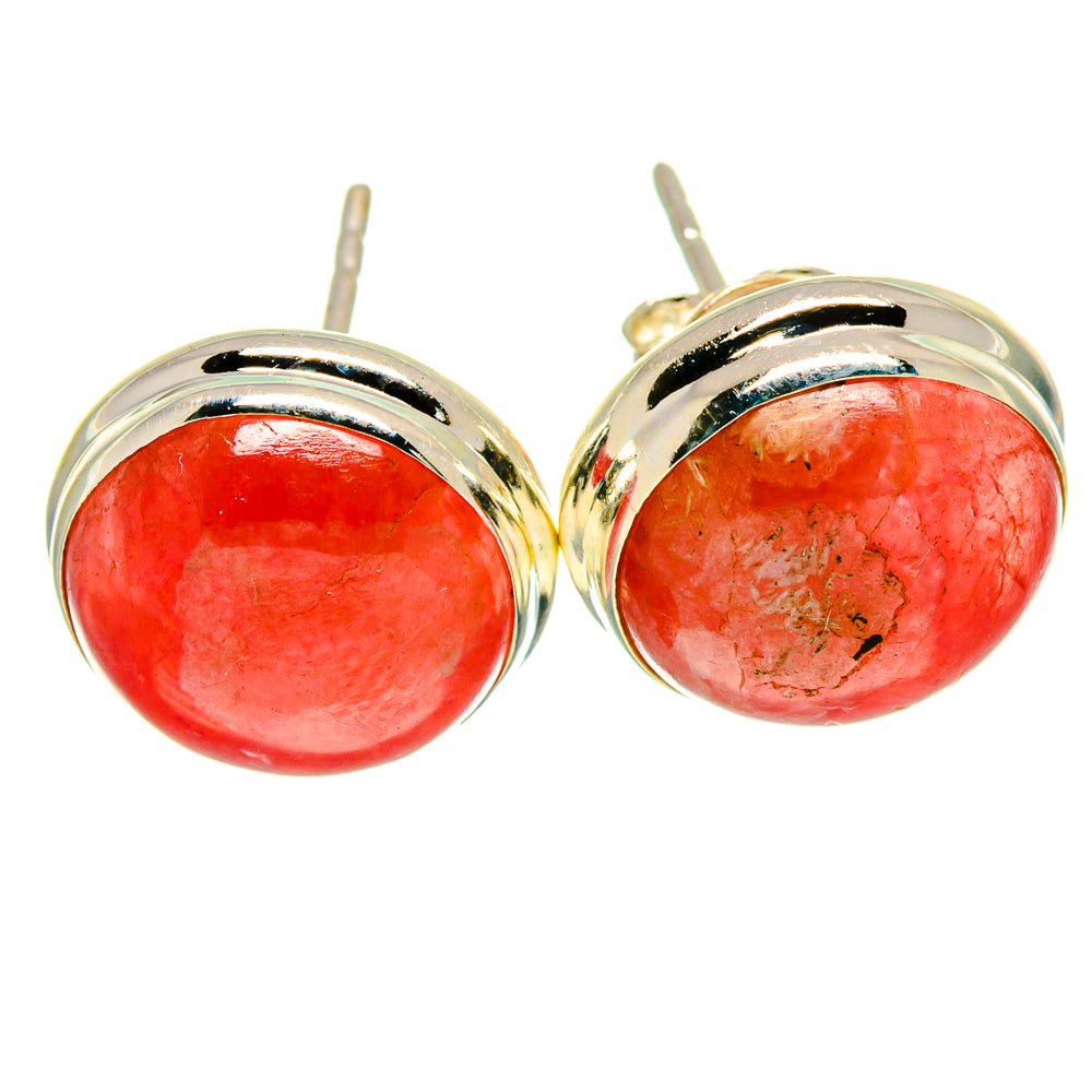Rhodochrosite Earrings handcrafted by Anasilvercos - EARR416437
