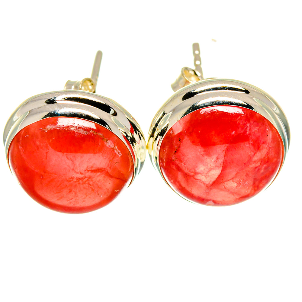 Rhodochrosite Earrings handcrafted by Anasilvercos - EARR416442
