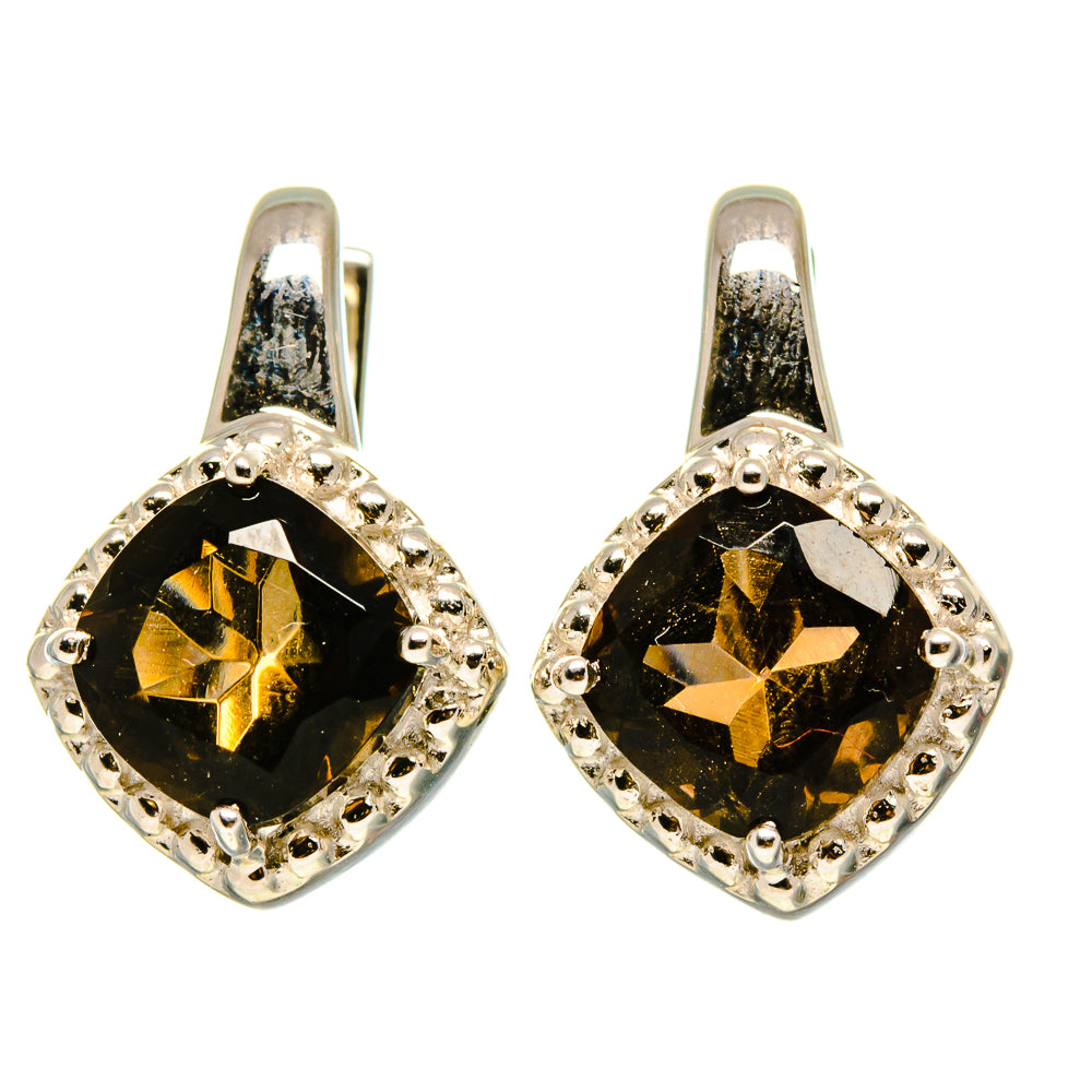 Smoky Quartz Earrings handcrafted by Anasilvercos - EARR416449