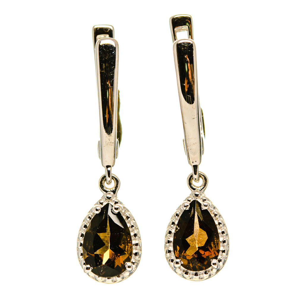 Smoky Quartz Earrings handcrafted by Anasilvercos - EARR416460