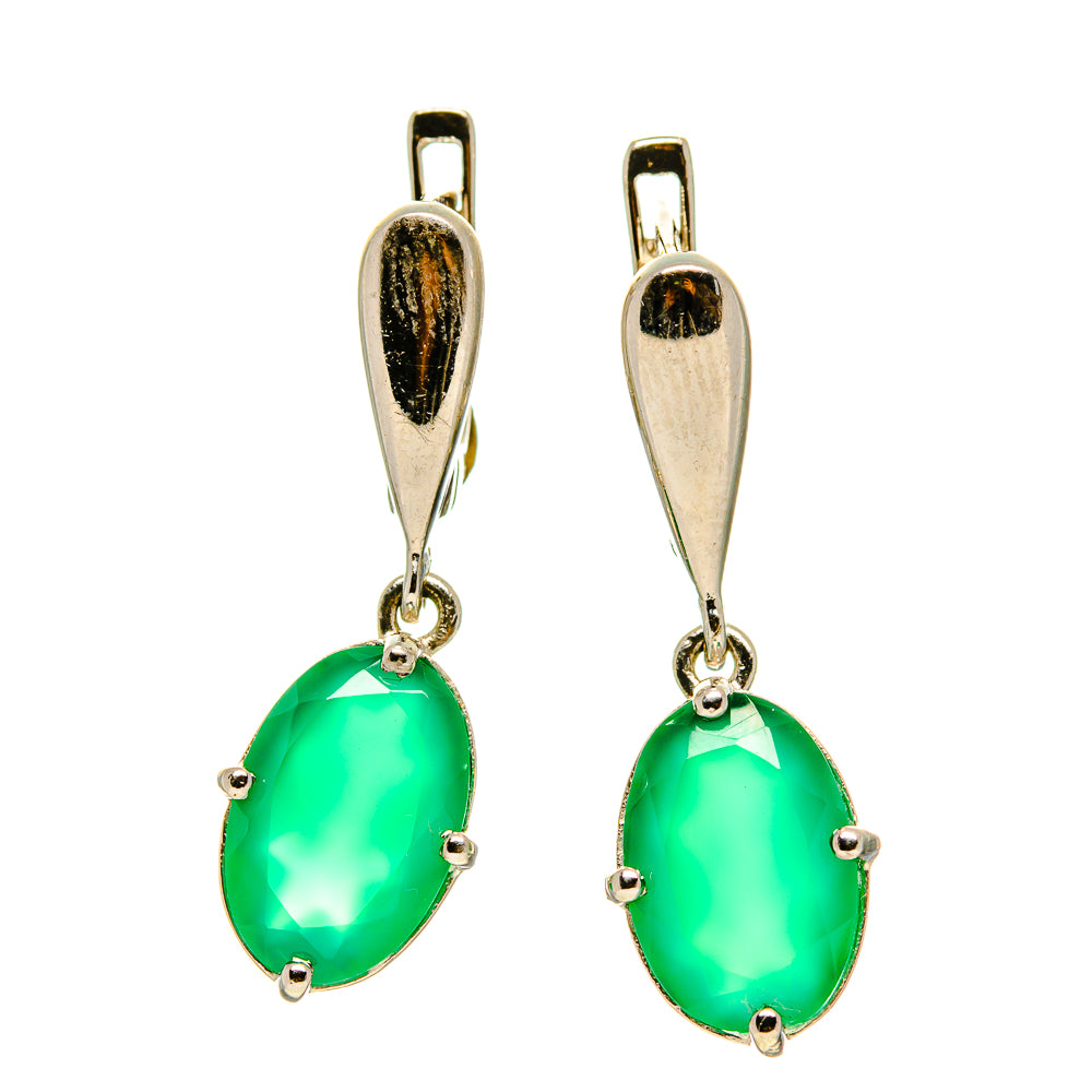 Green Onyx Earrings handcrafted by Anasilvercos - EARR416463