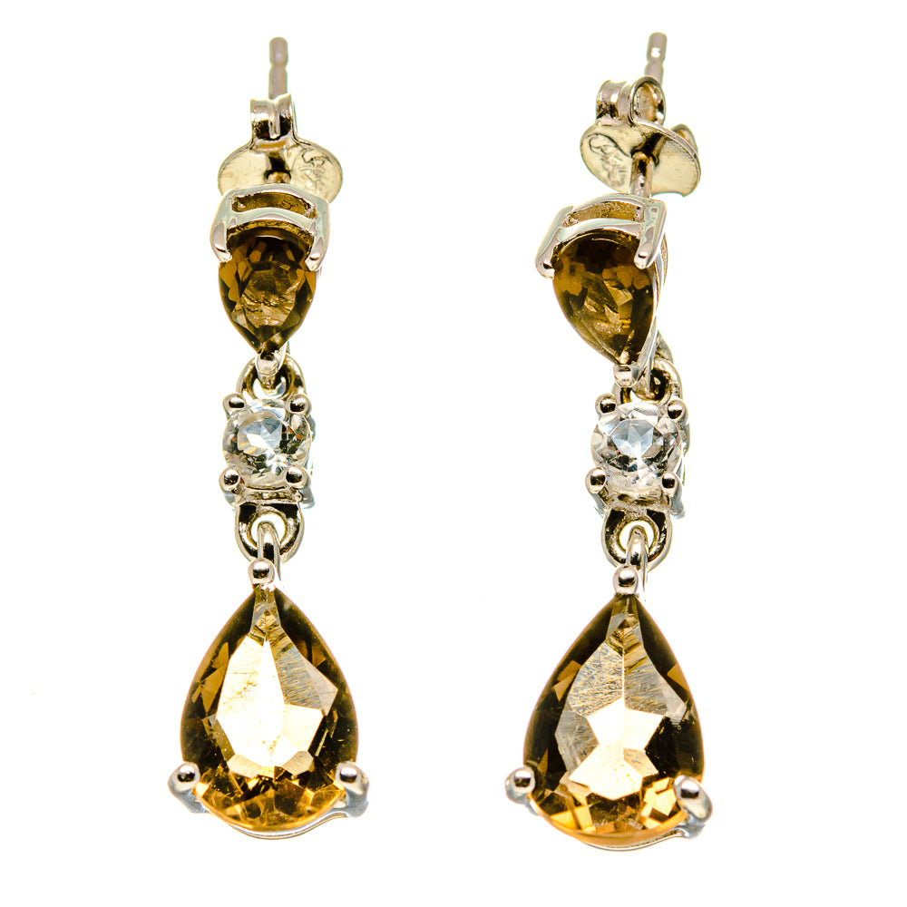 Smoky Quartz Earrings handcrafted by Anasilvercos - EARR416465