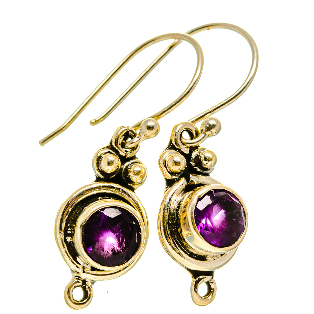 Amethyst Earrings handcrafted by Anasilvercos - EARR416473