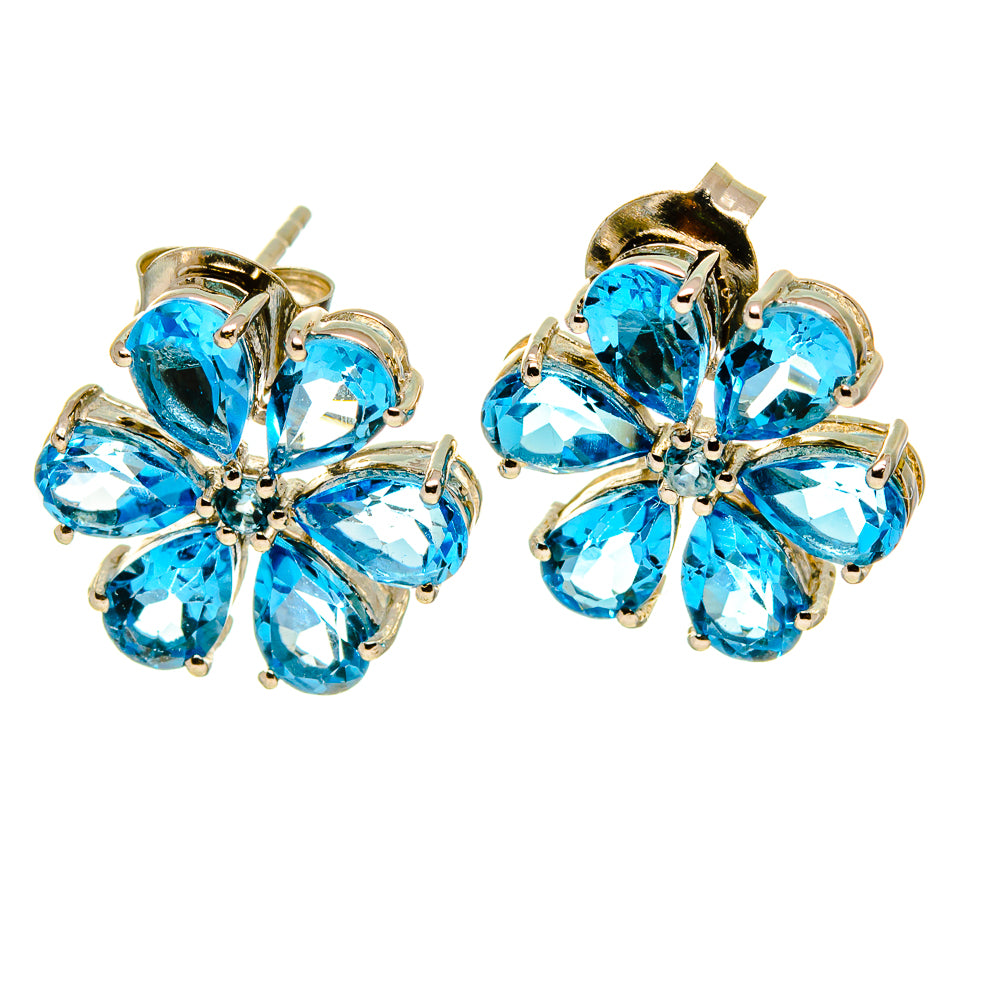 Blue Topaz Earrings handcrafted by Anasilvercos - EARR416474