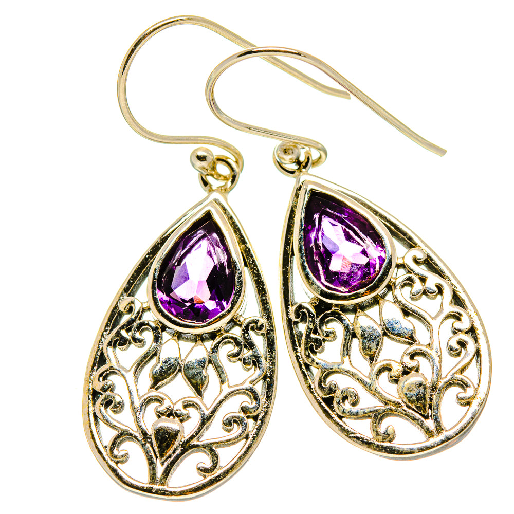 Amethyst Earrings handcrafted by Anasilvercos - EARR416479
