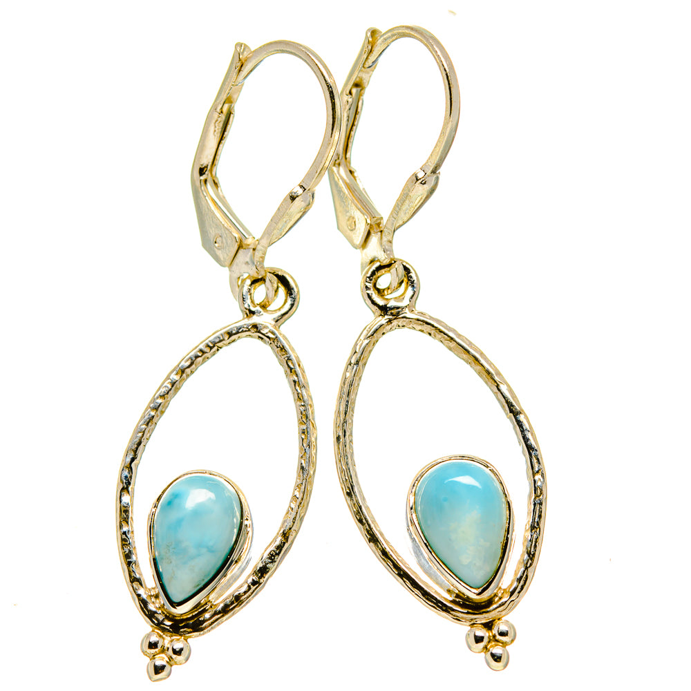 Larimar Earrings handcrafted by Anasilvercos - EARR416482