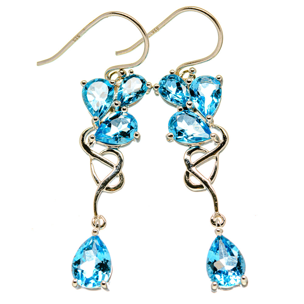 Blue Topaz Earrings handcrafted by Anasilvercos - EARR416484
