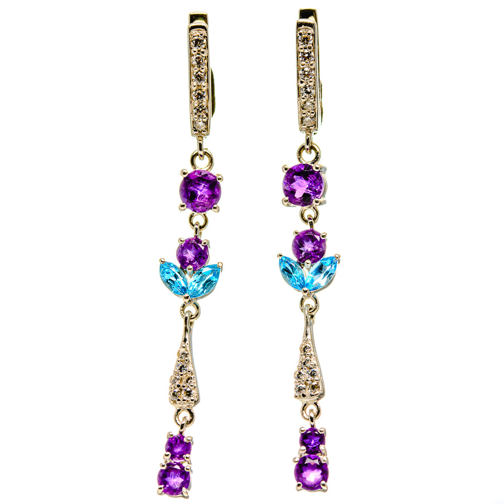 Amethyst Earrings handcrafted by Anasilvercos - EARR416487