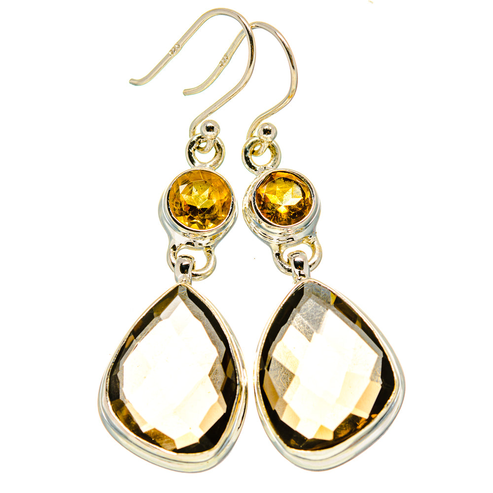 Smoky Quartz Earrings handcrafted by Anasilvercos - EARR416503