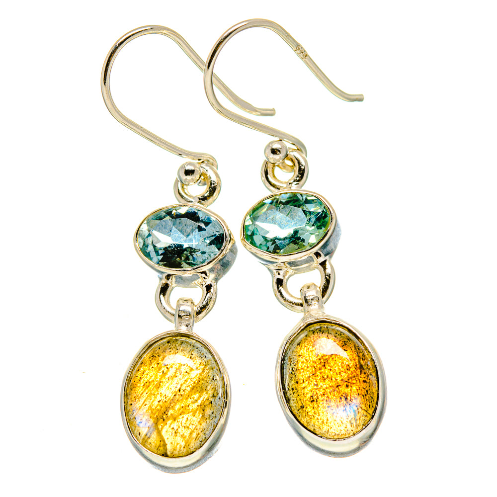 Labradorite Earrings handcrafted by Anasilvercos - EARR416504