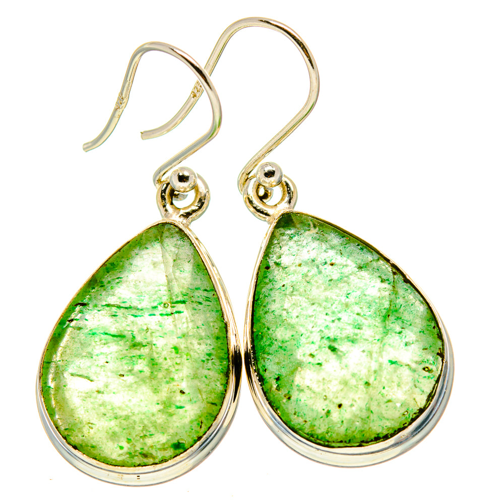 Green Aventurine Earrings handcrafted by Anasilvercos - EARR416507