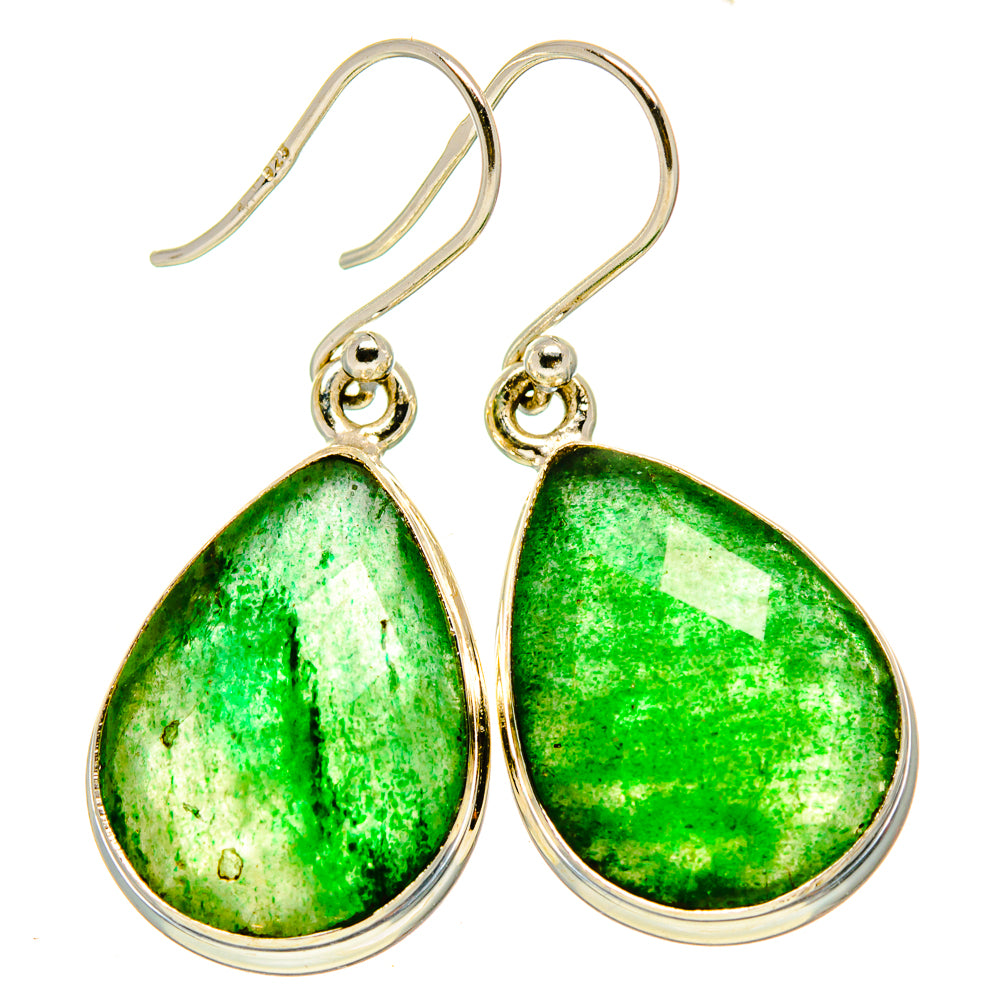 Green Aventurine Earrings handcrafted by Anasilvercos - EARR416508