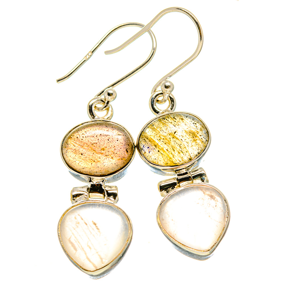 Rose Quartz Earrings handcrafted by Anasilvercos - EARR416509