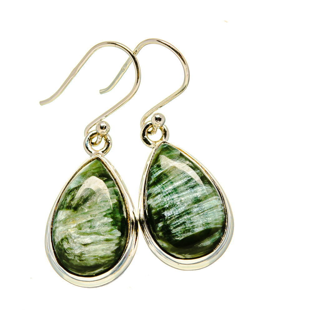 Seraphinite Earrings handcrafted by Anasilvercos - EARR416512