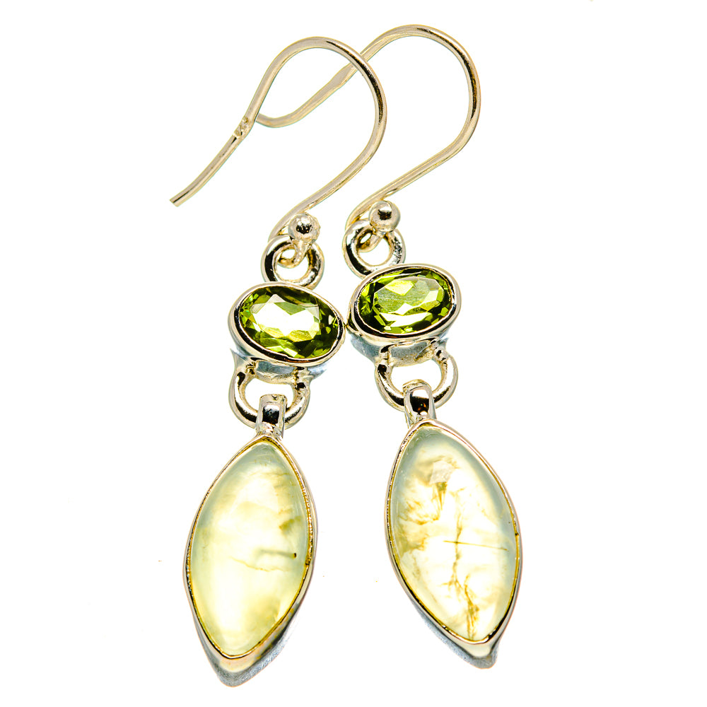 Prehnite Earrings handcrafted by Anasilvercos - EARR416514